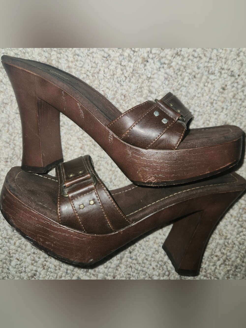 Vintage Xhilaration Chunky Wooden Heels